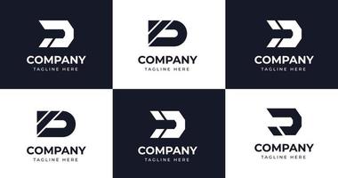 Bundle set  letter D logo design. Vector design element
