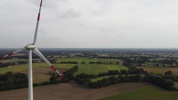 Windmill Turning Drone Shot video