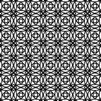 Black and white pattern with round and triangular elements vector