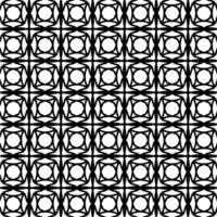 Black and white pattern with round and triangular elements vector