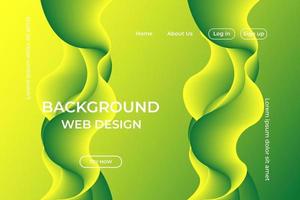 Green Wave Background for website, banner, business presentation vector