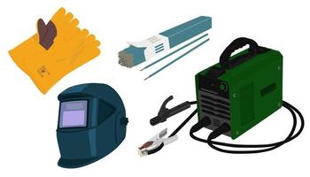 Set of welding equipment. vector