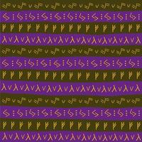 Striped background with ethnic pattern. vector