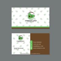 Nutritionist business card with avocado design vector