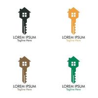 House key logo collection vector