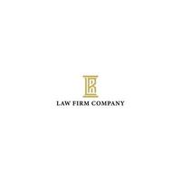 logo design inspiration for attorney and law firm company inspired from abstract letter R and L in the form of golden pillar also suitable for the brands or companies that concern in other law firms vector