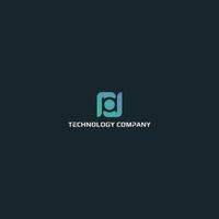 the logo design inspiration of energy efficiency technology inspired from abstract initial letters O and P isolated with abstract rectangle shape also suitable for the brands that have same initial vector