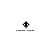 logo design inspiration for an athletic apparel company inspired from a double abstract letter an isolated with black rectangle shape also suitable for the brand or company that has initial name AA vector