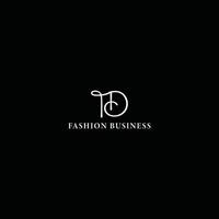 logo design inspiration for department store fashion business inspired from abstract letter T and D isolated in the black background also suitable for the brands that have initial name TD or DT vector