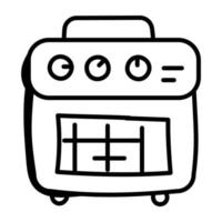 Get this editable sketchy icon of stereo vector