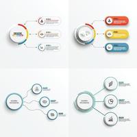Set abstract elements of graph infographic template with label, integrated circles. Business concept with 3 options. For content, diagram, flowchart, steps, parts, timeline infographics, layout.