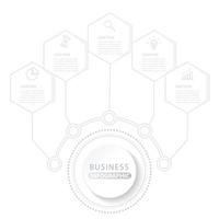 plantilla de infografía vectorial con etiqueta de papel 3d, círculos integrados. concepto de negocio con opciones. para contenido, diagrama, diagrama de flujo, pasos, partes, infografías de línea de tiempo, diseño de flujo de trabajo, gráfico