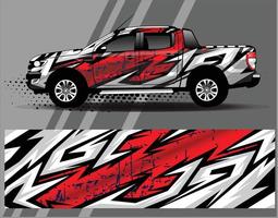 vector de diseño de envoltura de coche. diseños de kits de fondo de carreras de franjas abstractas gráficas para vehículos envolventes, autos de carrera, rally, aventura y librea