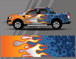 car decal design vector. abstract background for vehicle vinyl wrap vector