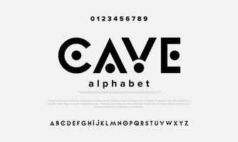 alfabeto simple moderno minimalista. tipografía urbana para deporte, moda, logo, digital, futurista. vector de ilustración de alfabeto aislado creativo.