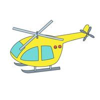 Toy helicopter isolated on white background vector