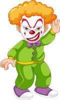 Clown in green outfits vector