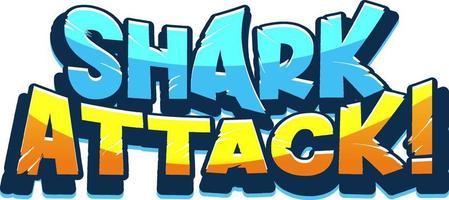 Font design for shark attack vector