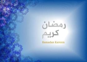 tarjeta de felicitación ramadan kareem con estilo degradado, fondo de adorno islámico vector