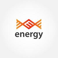 diseño de logotipo de letra e de energía vector