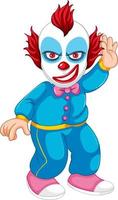 payaso en trajes azules vector