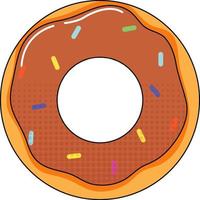 Donut on white background vector