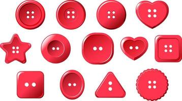 Set of button in different shapes vector