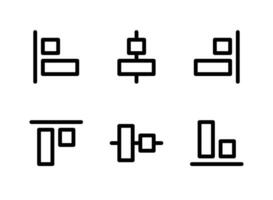 Simple Set of User Interface Related Vector Line Icons. Contains Icons as Align Left, Center and more.