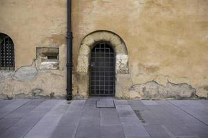 Old medieval metal door photo