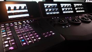 Video editing controller machine for color edit in post video production. photo