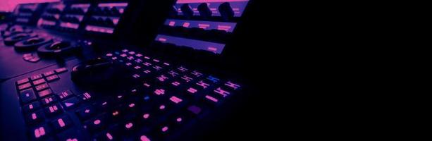 Video editing controller machine for color edit in post video production. photo