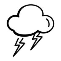 Take a look at thunderstorm hand drawn icon vector