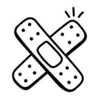 Doodle icon of bandage in vector format