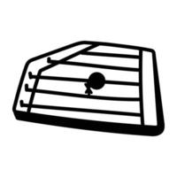 A catchy hand drawn icon of dulcimer vector