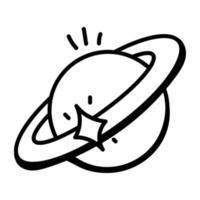 Check this sketchy icon of orbit vector