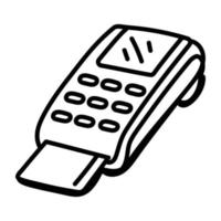 A handy doodle icon of POS vector