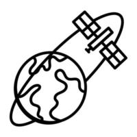 diseño de garabato premium del icono del planeta vector