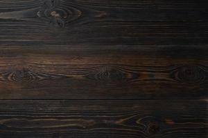Dark wooden background with pine wood, structure of wood with knots photo