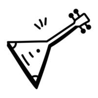 icono de garabato bellamente diseñado de sitar vector