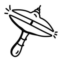 An icon of orchestral cymbals in hand drawn style vector