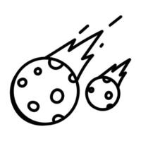 Premium doodle design of planet icon vector