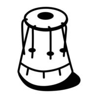 Drum hand drawn icon is scalable and ready to use vector