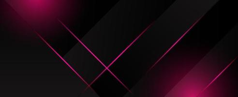 Abstract geometric neon lines dark illustration banner pattern background vector