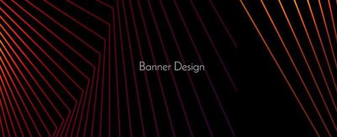 Abstract geometric wavy gradient lines illustration banner pattern background vector