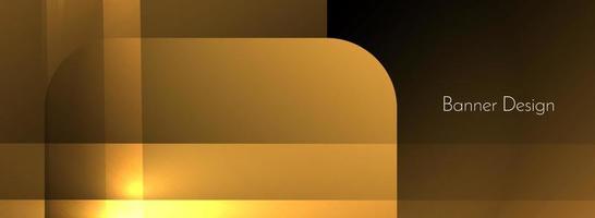 patrón geométrico abstracto oro elegante banner moderno vector