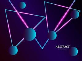 Blue abstract geometric decorative design background vector