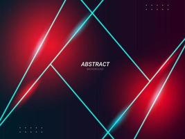 Abstract geometric neon lines illustration banner pattern background vector