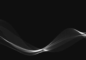 silver flowing wave design on dark background vector