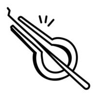 Premium doodle icon of jew harp vector