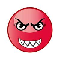 Illustration of red from anger and annoyed cartoon character